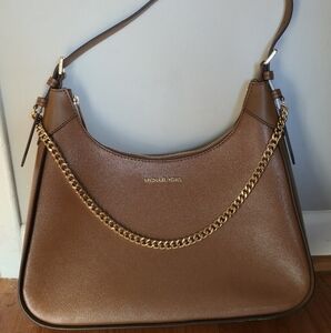 Michael Kors Tan Shoulder Bag with Gold Chain